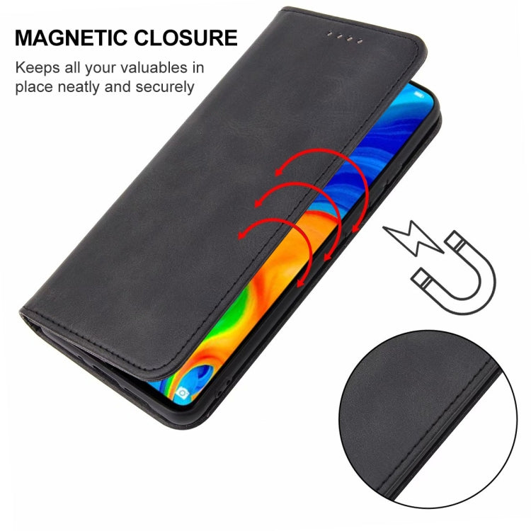 For Huawei Nova 4e Magnetic Closure Leather Phone Case