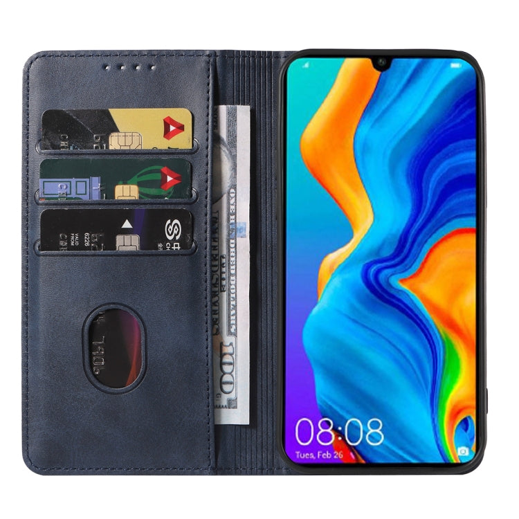 For Huawei Nova 4e Magnetic Closure Leather Phone Case