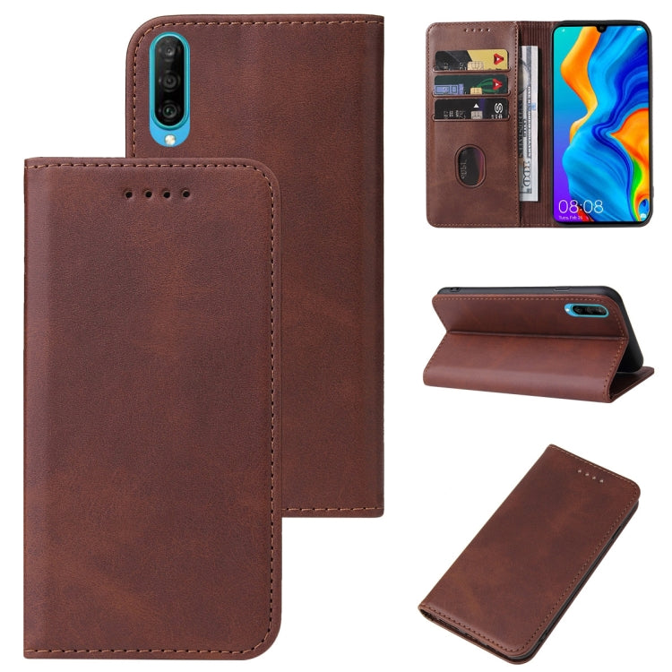 For Huawei Nova 4e Magnetic Closure Leather Phone Case