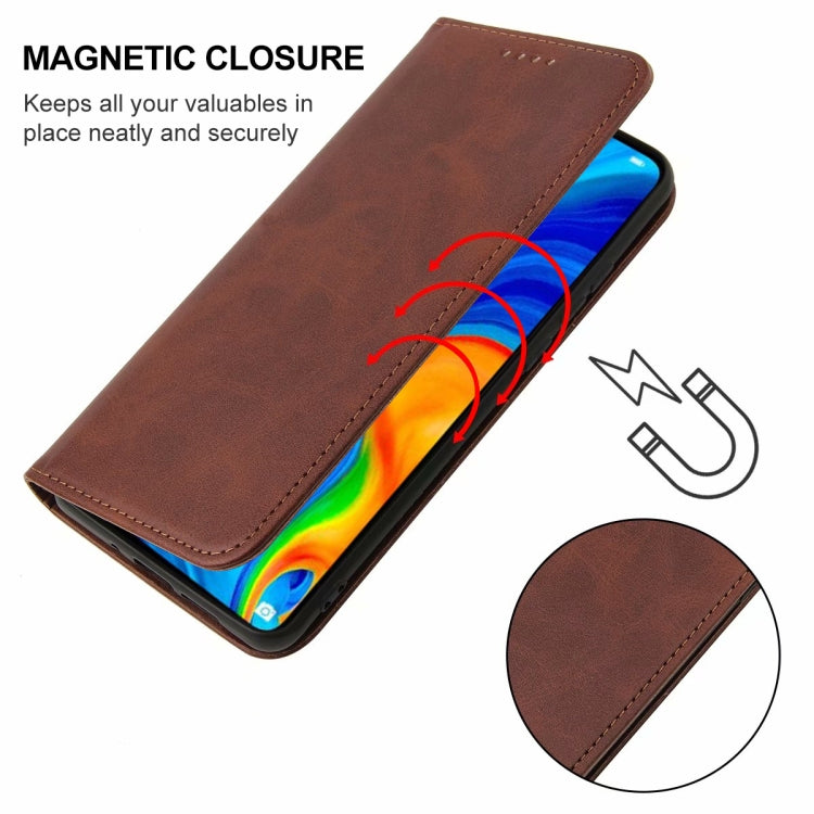 For Huawei Nova 4e Magnetic Closure Leather Phone Case