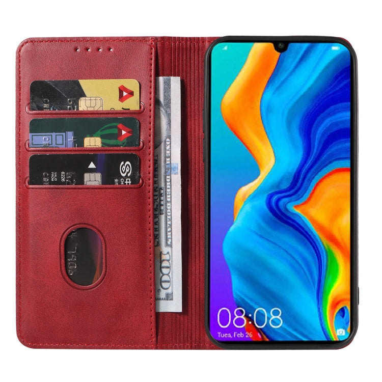 For Huawei Nova 4e Magnetic Closure Leather Phone Case