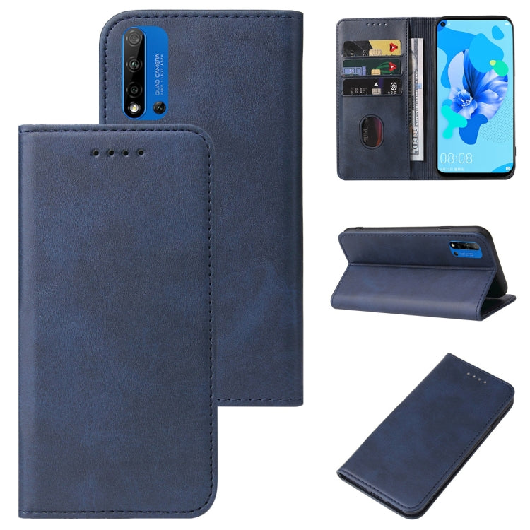 For Huawei Nova 5i Magnetic Closure Leather Phone Case