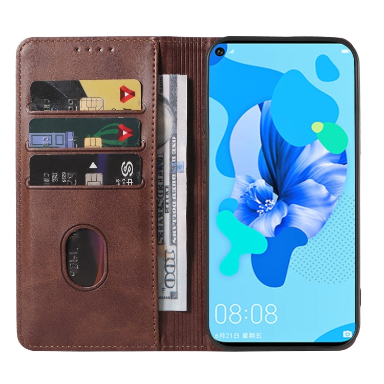 For Huawei Nova 5i Magnetic Closure Leather Phone Case