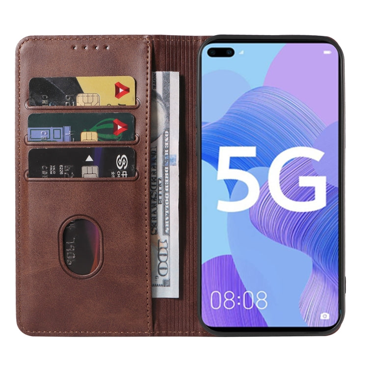 For Huawei Nova 6 5G Magnetic Closure Leather Phone Case