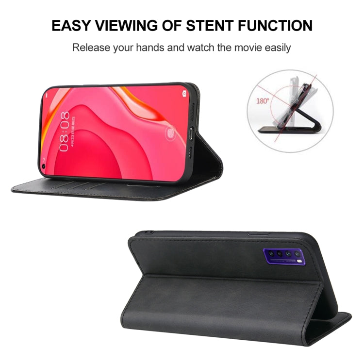 For Huawei Nova 7 SE 5G Youth Magnetic Closure Leather Phone Case