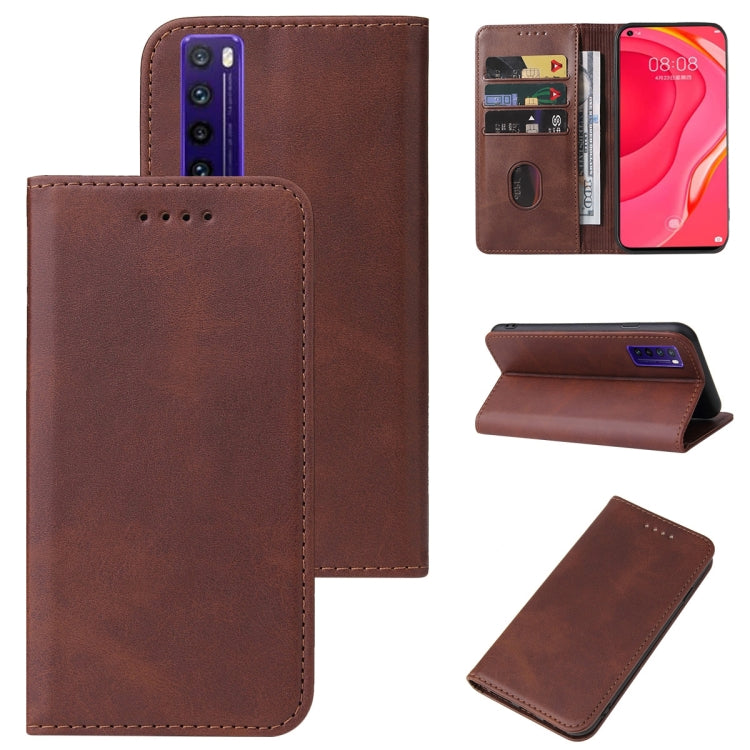 For Huawei Nova 7 SE 5G Youth Magnetic Closure Leather Phone Case
