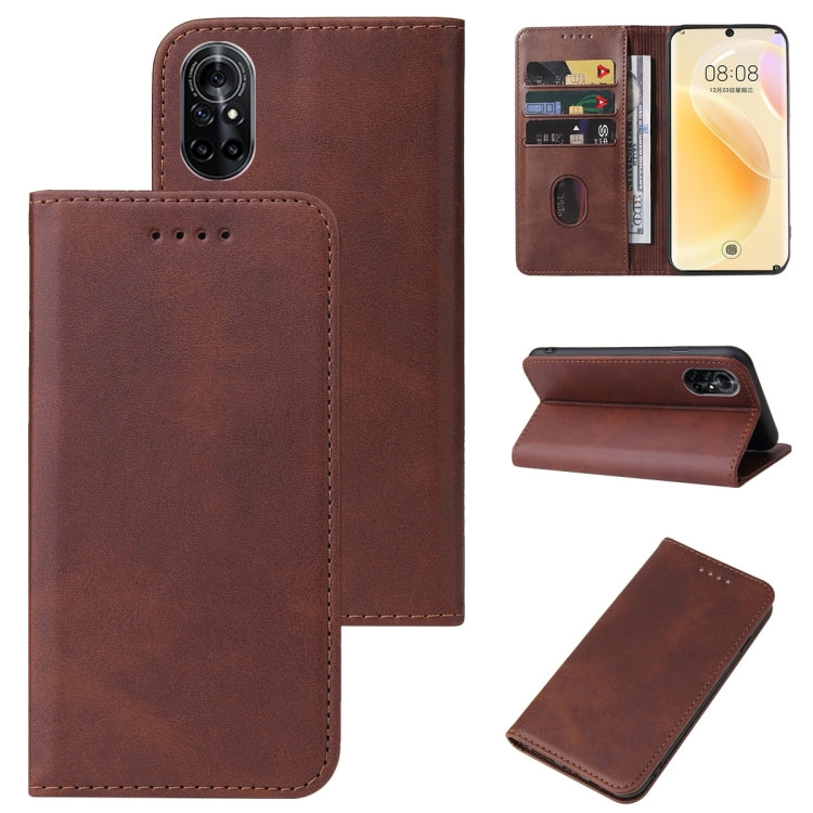For Huawei Nova 8 Magnetic Closure Leather Phone Case