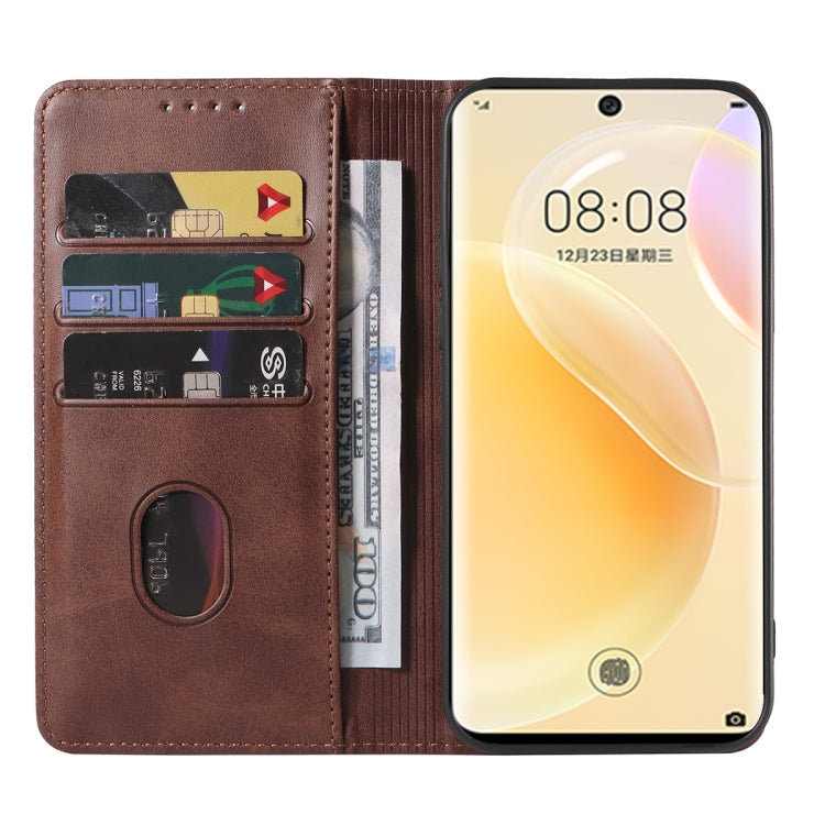 For Huawei Nova 8 Magnetic Closure Leather Phone Case
