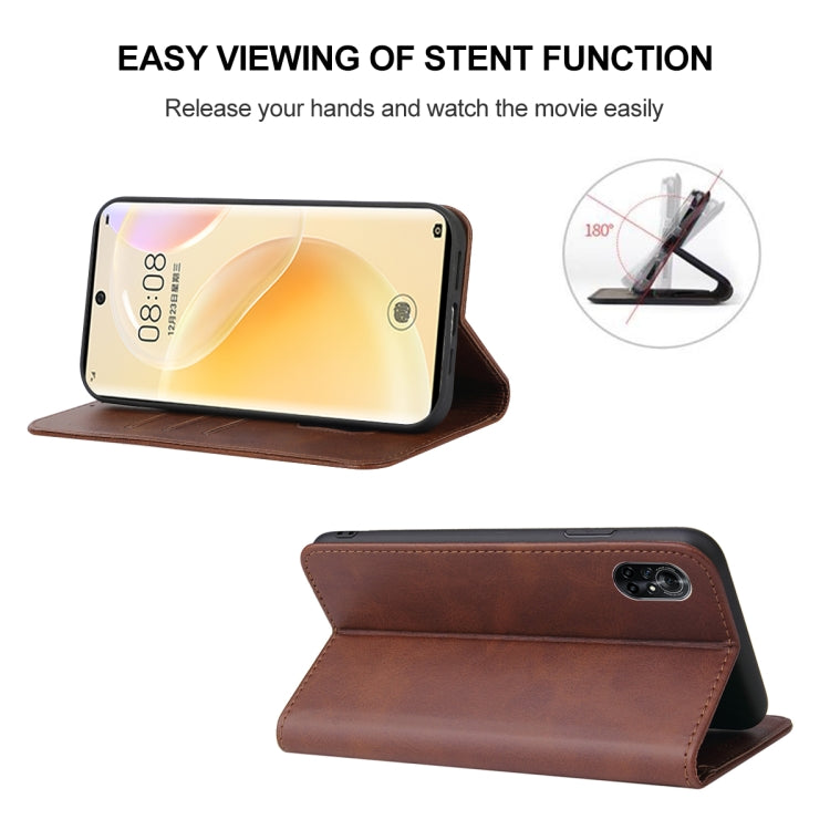 For Huawei Nova 8 Magnetic Closure Leather Phone Case