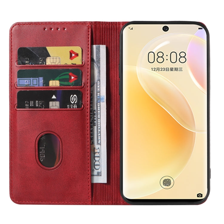 For Huawei Nova 8 Magnetic Closure Leather Phone Case