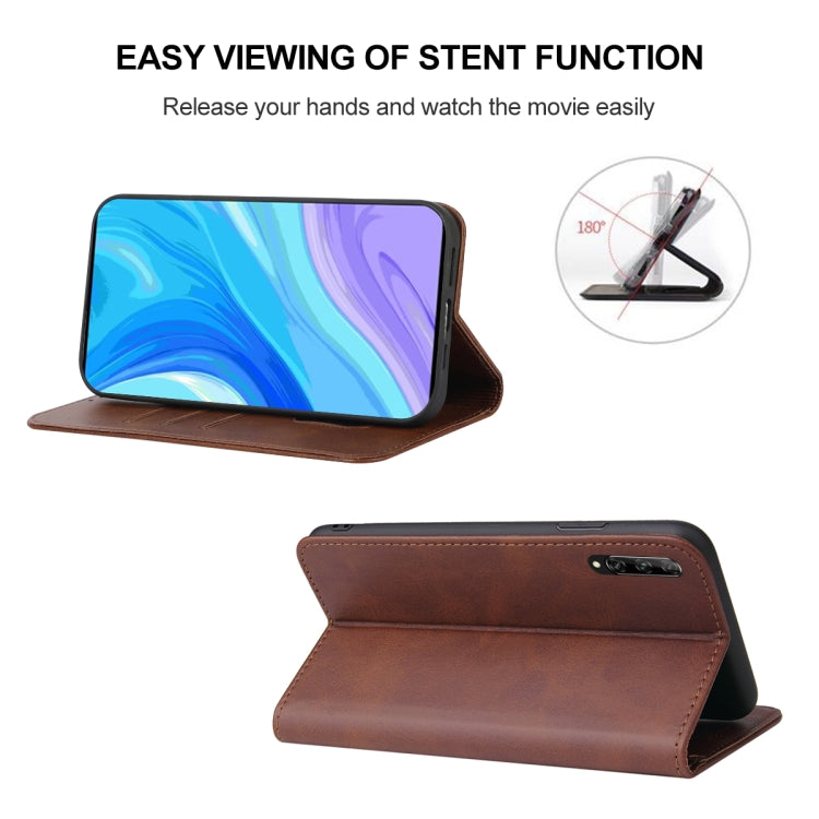 For Huawei P Smart Pro Magnetic Closure Leather Phone Case