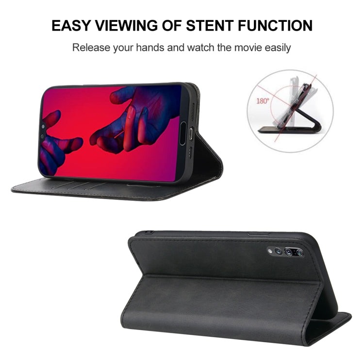 For Huawei P20 Magnetic Closure Leather Phone Case