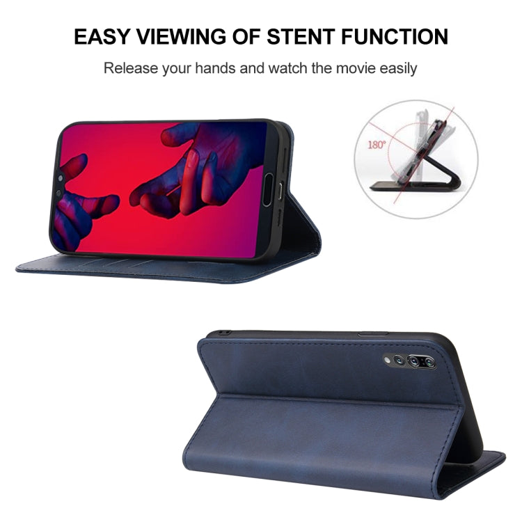 For Huawei P20 Magnetic Closure Leather Phone Case