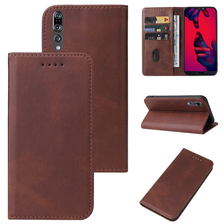 For Huawei P20 Magnetic Closure Leather Phone Case