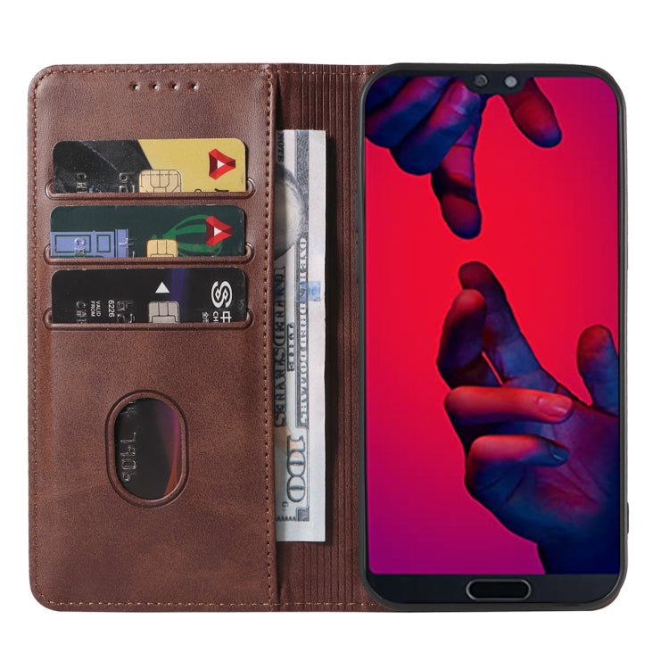 For Huawei P20 Magnetic Closure Leather Phone Case