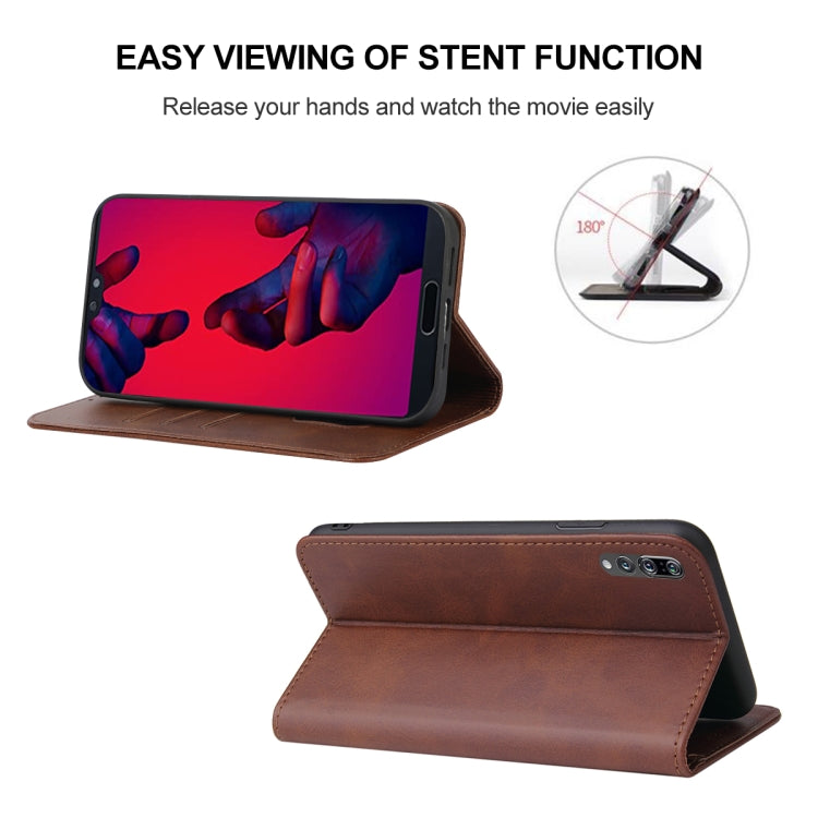 For Huawei P20 Magnetic Closure Leather Phone Case
