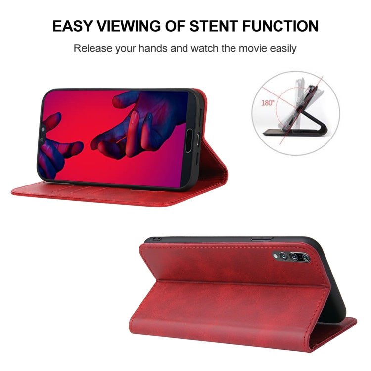 For Huawei P20 Magnetic Closure Leather Phone Case