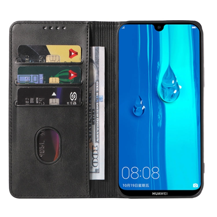 For Huawei Y Max Magnetic Closure Leather Phone Case