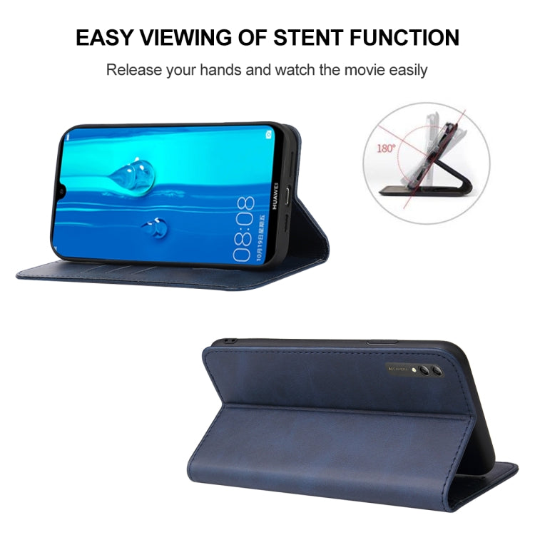 For Huawei Y Max Magnetic Closure Leather Phone Case