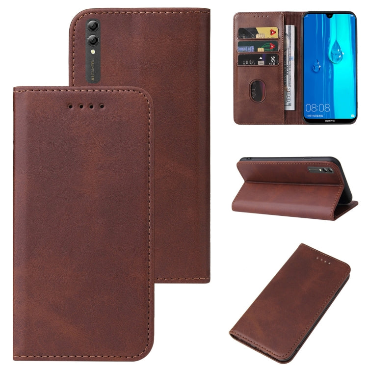 For Huawei Y Max Magnetic Closure Leather Phone Case