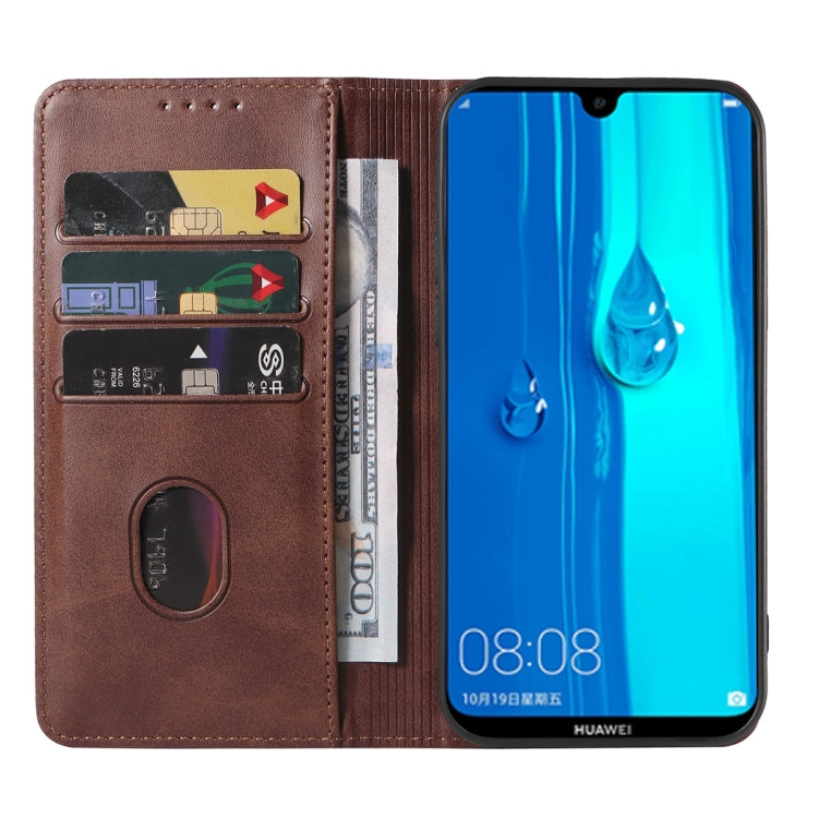 For Huawei Y Max Magnetic Closure Leather Phone Case