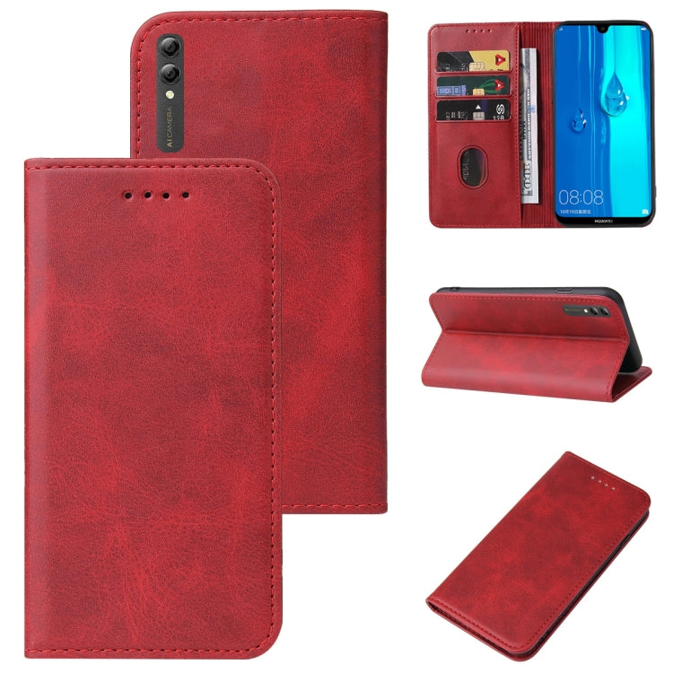 For Huawei Y Max Magnetic Closure Leather Phone Case