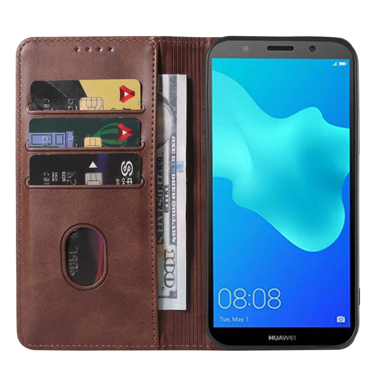 For Huawei Y5 Lite 2018 Magnetic Closure Leather Phone Case