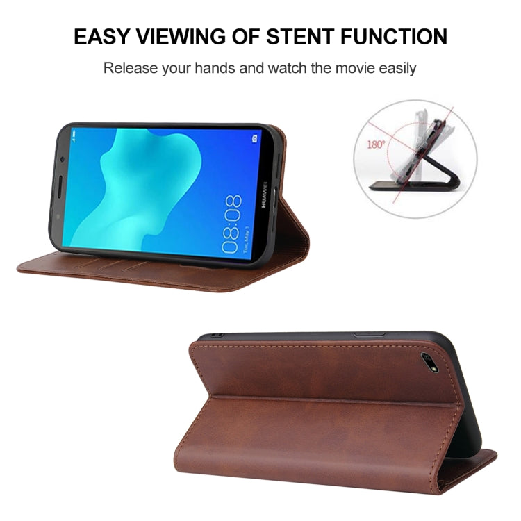 For Huawei Y5 Lite 2018 Magnetic Closure Leather Phone Case