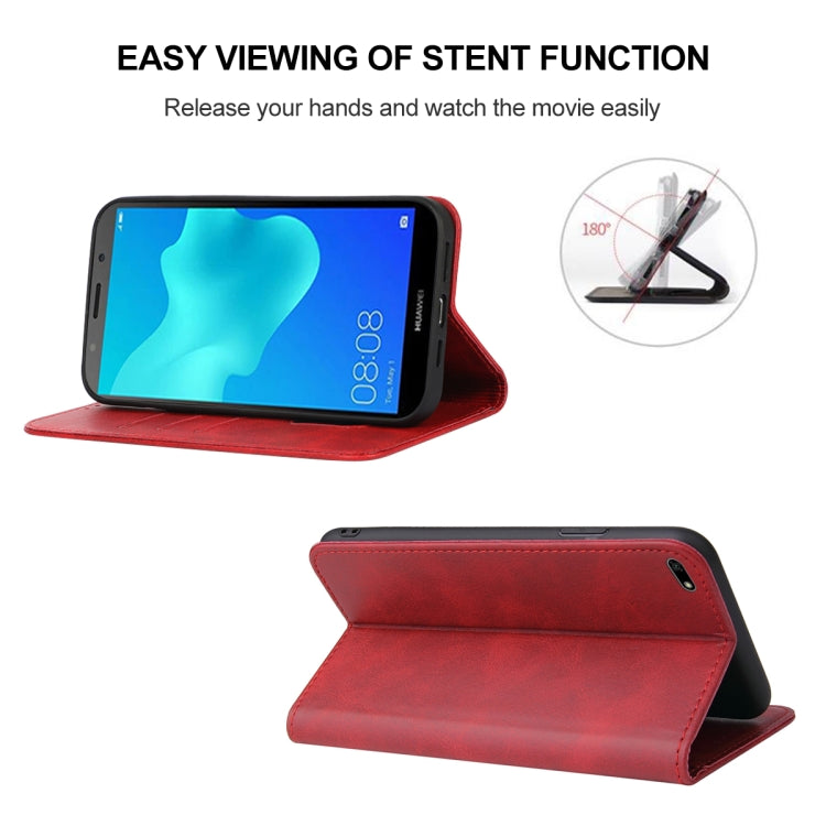 For Huawei Y5 Lite 2018 Magnetic Closure Leather Phone Case