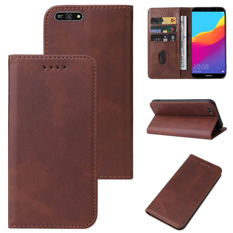 For Huawei Y7 2018 Magnetic Closure Leather Phone Case