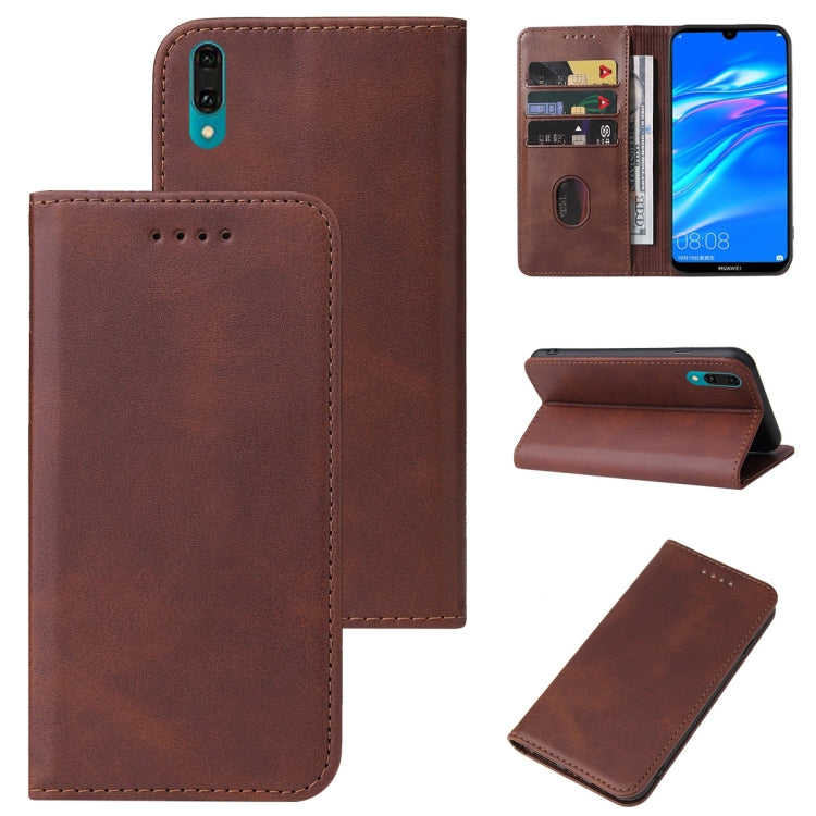 For Huawei Enjoy 9 Magnetic Closure Leather Phone Case