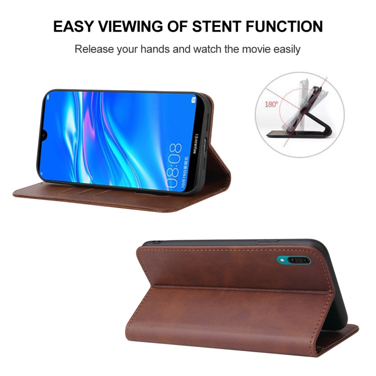 For Huawei Enjoy 9 Magnetic Closure Leather Phone Case