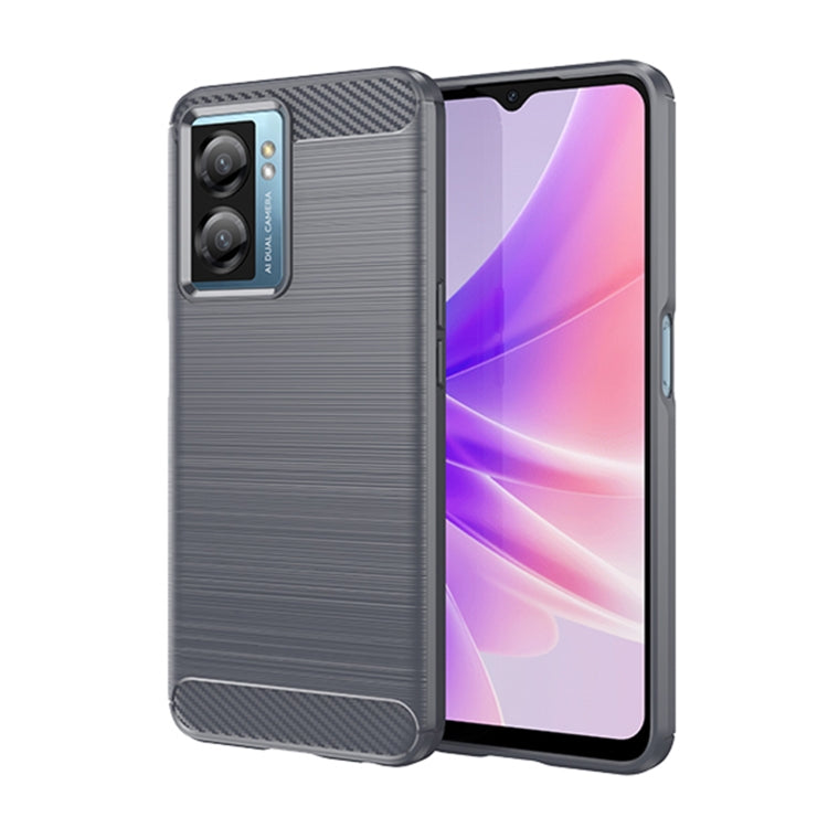 For OPPO A57S Carbon Fiber Brushed Texture TPU Case