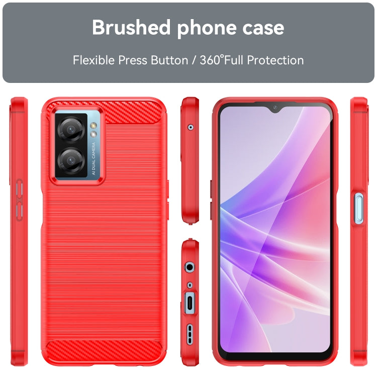 For OPPO A57S Carbon Fiber Brushed Texture TPU Case