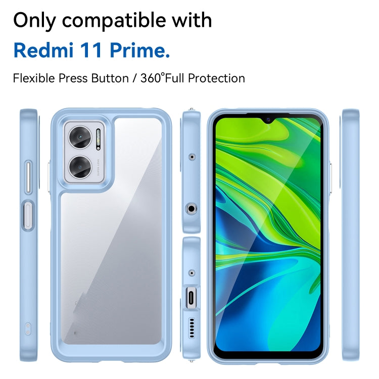 For Xiaomi Redmi 11 Prime Colorful Series Acrylic + TPU Phone Case