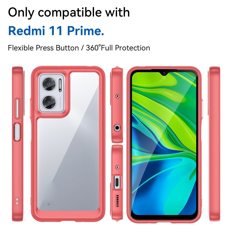 For Xiaomi Redmi 11 Prime Colorful Series Acrylic + TPU Phone Case