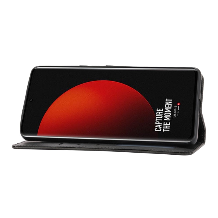 For Xiaomi 12S Ultra Embossed Happy Cat Pattern Flip Leather Phone Case