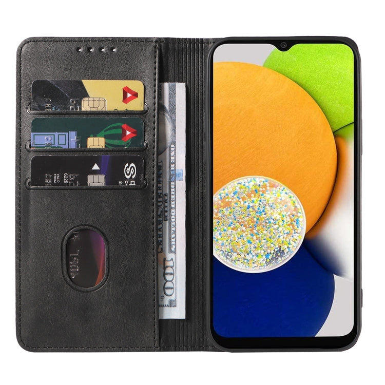 For Samsung Galaxy A03 EU 166.5mm Magnetic Closure Leather Phone Case