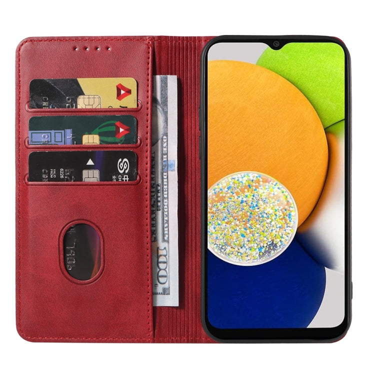 For Samsung Galaxy A03 EU 166.5mm Magnetic Closure Leather Phone Case