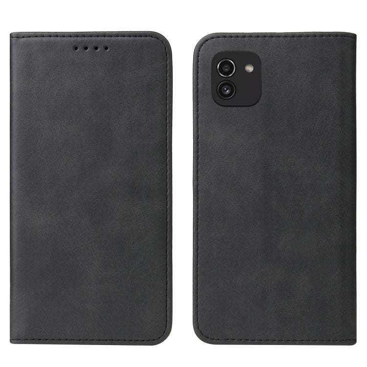 For Samsung Galaxy A03 Global 164.27mm Magnetic Closure Leather Phone Case