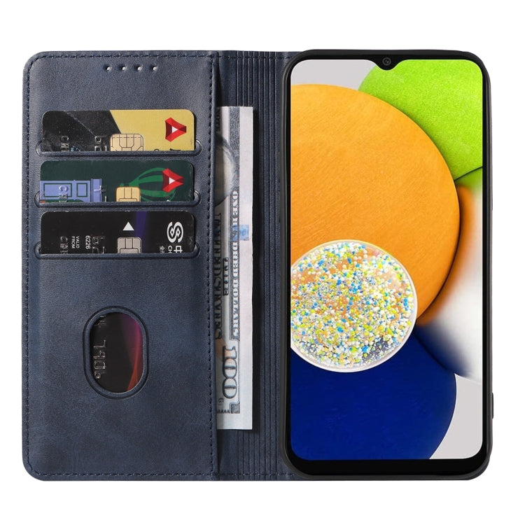 For Samsung Galaxy A03 Global 164.27mm Magnetic Closure Leather Phone Case