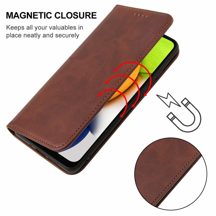 For Samsung Galaxy A03 Global 164.27mm Magnetic Closure Leather Phone Case