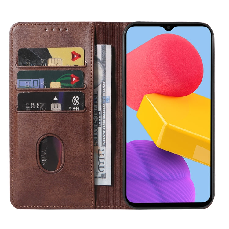 For Samsung Galaxy M13 5G Magnetic Closure Leather Phone Case