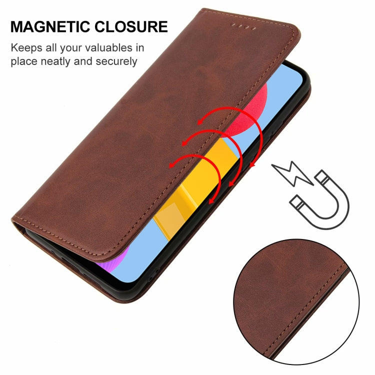 For Samsung Galaxy M13 5G Magnetic Closure Leather Phone Case