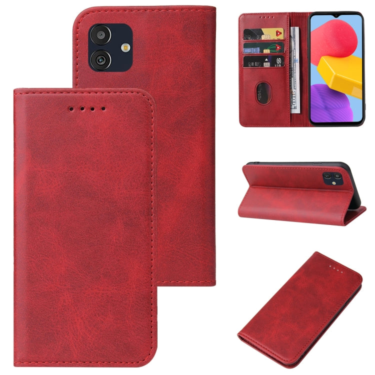 For Samsung Galaxy M13 5G Magnetic Closure Leather Phone Case