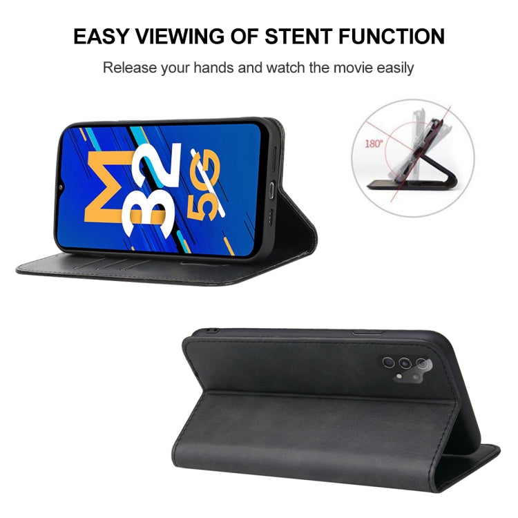 For Samsung Galaxy M32 5G Magnetic Closure Leather Phone Case