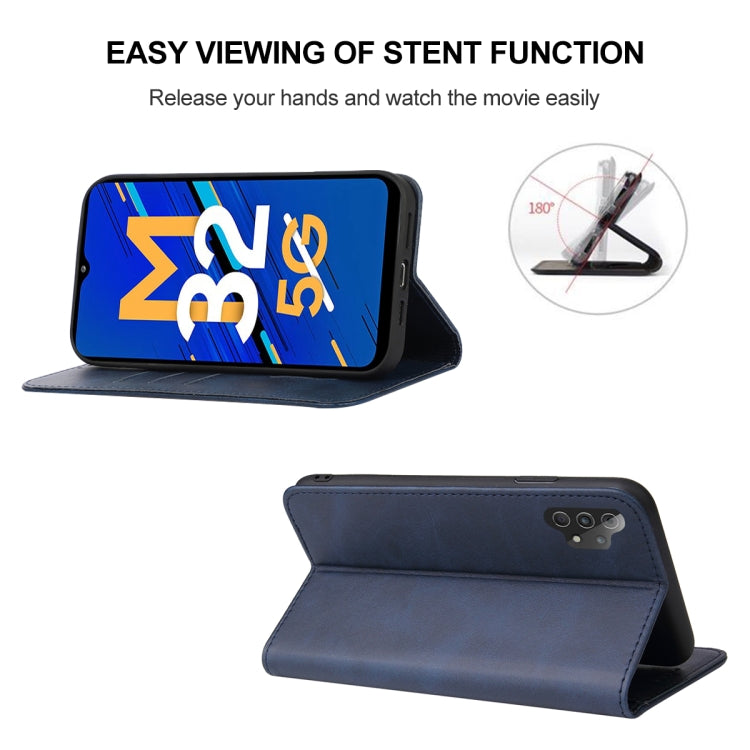 For Samsung Galaxy M32 5G Magnetic Closure Leather Phone Case
