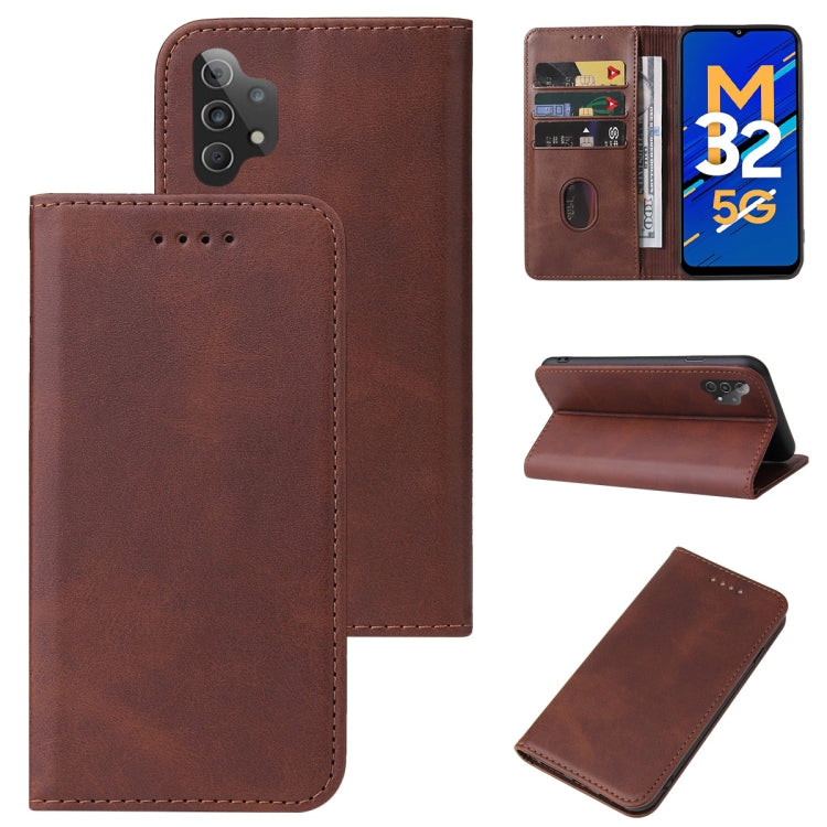 For Samsung Galaxy M32 5G Magnetic Closure Leather Phone Case