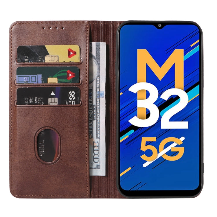 For Samsung Galaxy M32 5G Magnetic Closure Leather Phone Case