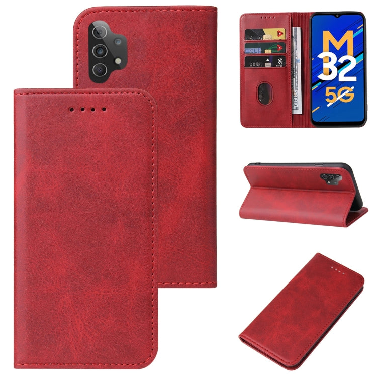 For Samsung Galaxy M32 5G Magnetic Closure Leather Phone Case